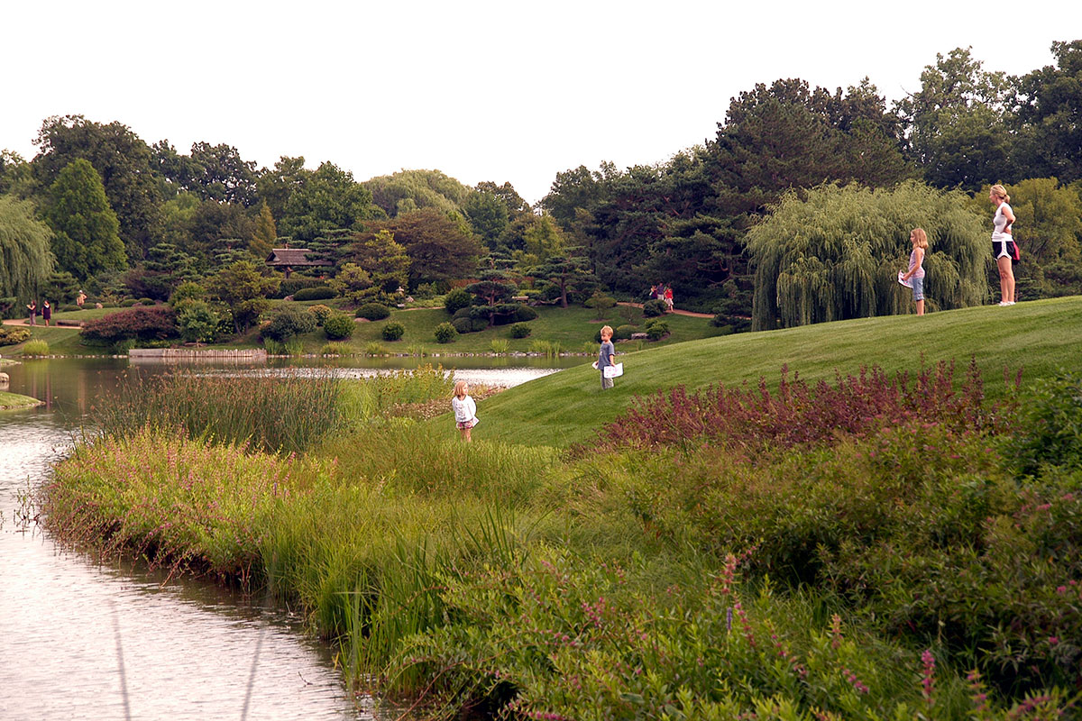 Japanese Garden Lake at the Chicago Botanic Garden
